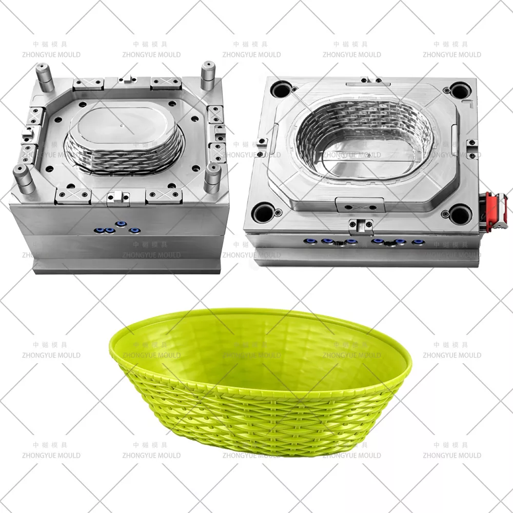 Plastic ovale rotan mandvorm