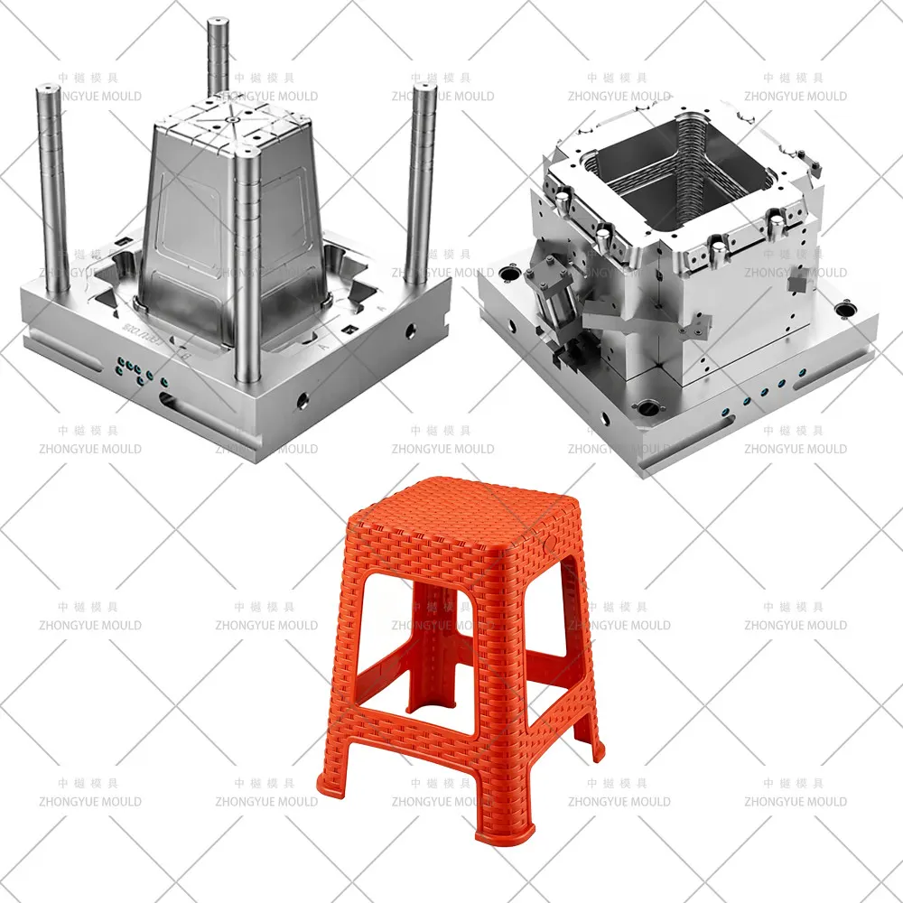 Plastic rotan kruk mal