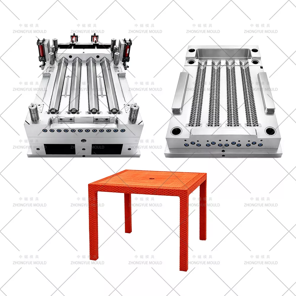 Plastic gespleten rotan tafelpootvorm
